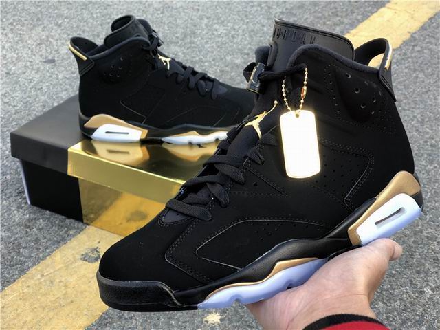 Air Jordan 6 Black Golden Men's Basketball Shoes